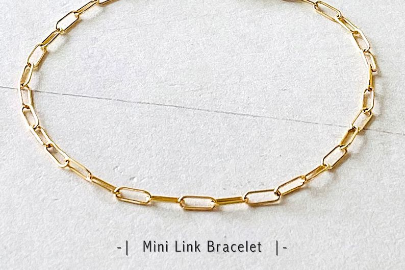Gold Paperclip Link Chain Bracelets, Thick Gold Link Chain, 14K Gold Filled Bracelet, Elongated C... | Etsy (US)