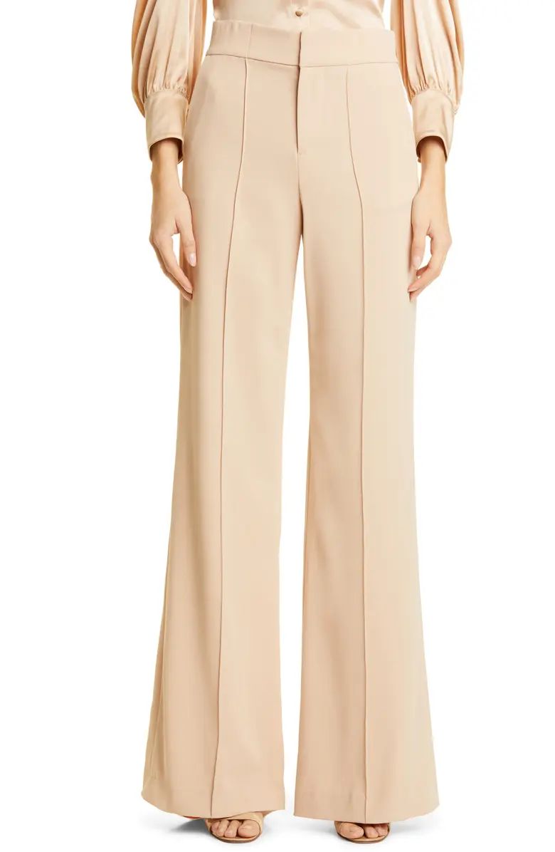 Alice + Olivia Dylan Pintuck Pleat Wide Leg Trousers | Nordstrom | Nordstrom