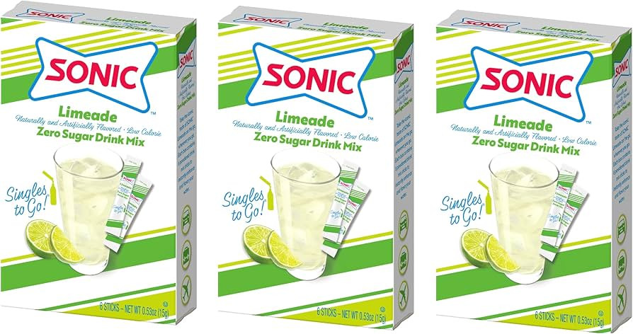 Amazon.com : Sonic Limeade Singles to Go Drink Mix, Includes 3 Boxes with 3 Packets in Each Box, ... | Amazon (US)