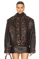 Jayden Distressed Leather Jacket | FWRD 