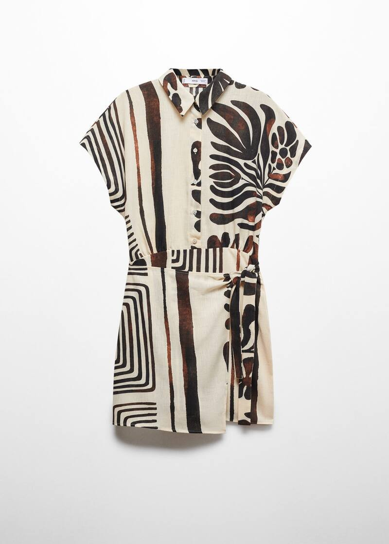 Wrap shirt dress -  Women | Mango USA | MANGO (US)