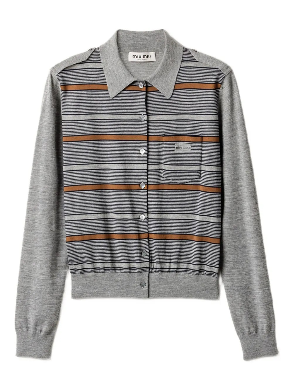 striped buttoned wool cardigan | Farfetch Global