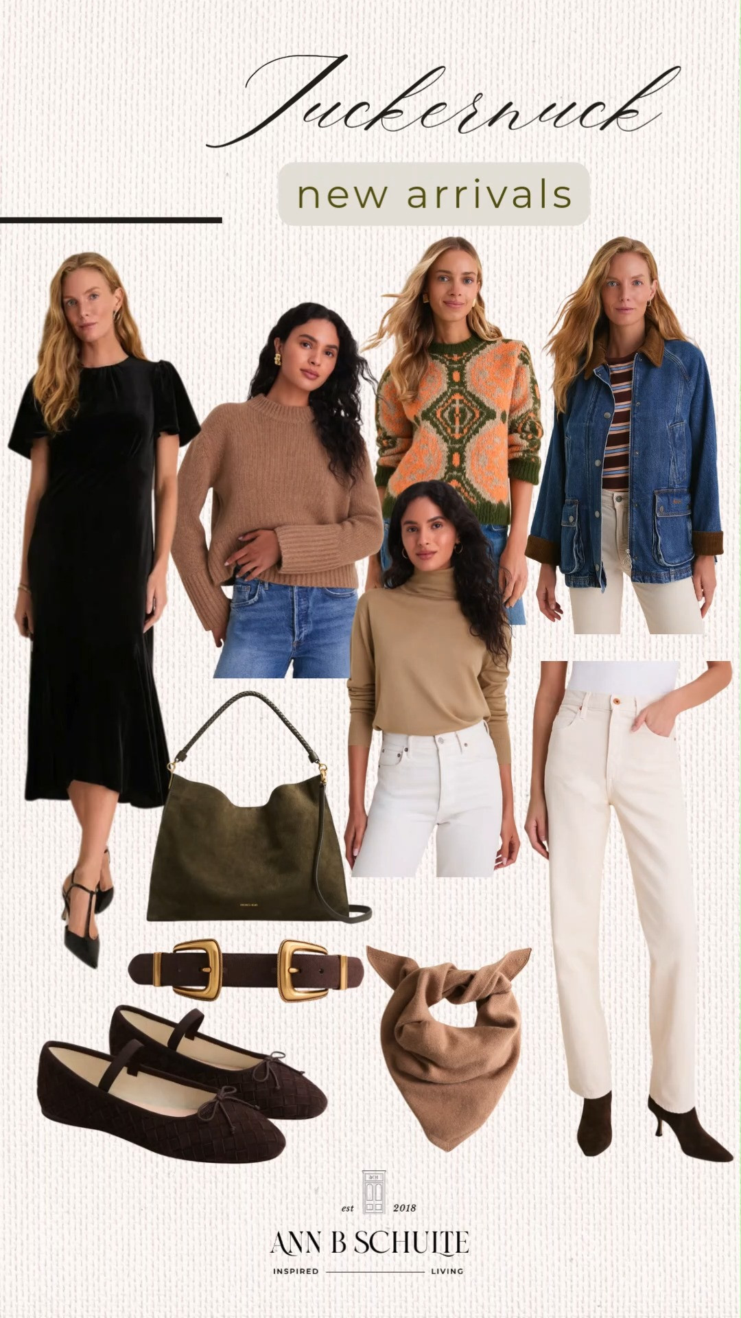 Tuckernuck’s new arrivals are serving effortless classics with a little personality. From the prettiest knitwear and polished denim to a timeless black dress, chic accessories, and layers made for cooler days, these pieces make everyday dressing feel instantly more put together. Consider this your sign to refresh the wardrobe with pieces you’ll actually want to wear on repeat. 🤎✨👜

#Tuckernuck #NewArrivals #WomensFashion #ClassicStyle #ElevatedEverydayStyle #FallFashion #KnitwearStyle #WardrobeEssentials #LTKFashion 

 #LTKootd