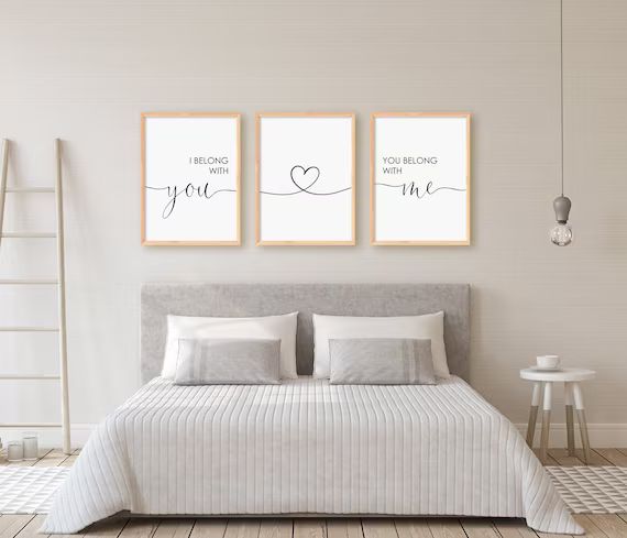 I Belong With You, You belong With Me Print, Set Of 3 Wall Art, Minimalist Instant Download Wall ... | Etsy (CAD)