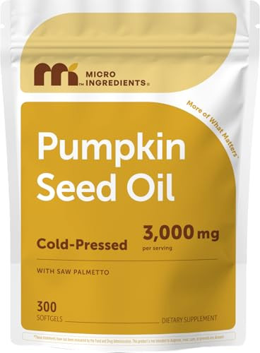 Micro Ingredients Pumpkin Seed Oil with Saw Palmetto, 300 Softgels | Amazon (US)