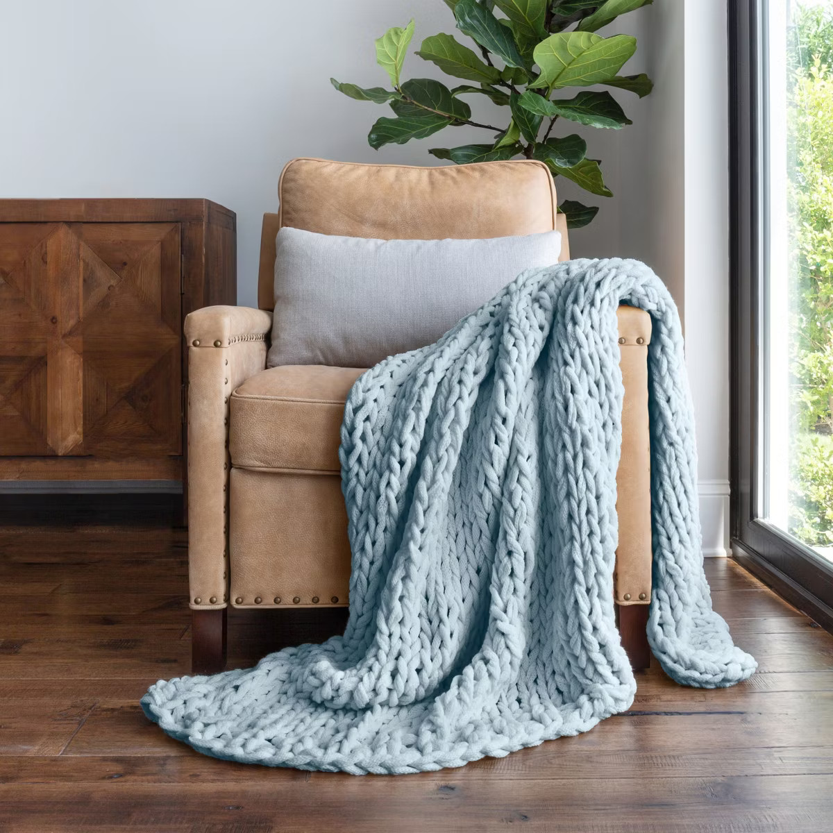 Chunky Knit Throw Blanket Braided, Soft & Cozy - Becky Cameron | Target