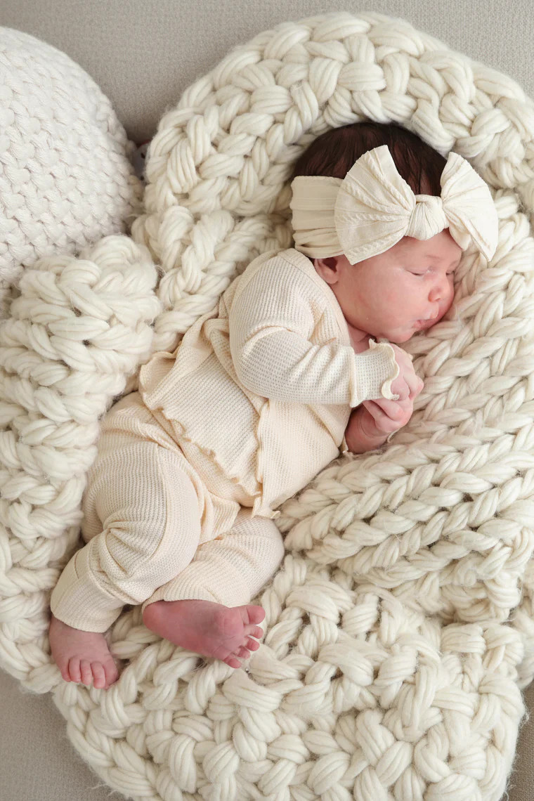 2pc Waffle Crossover Top & Bottom | Almond | Caden Lane