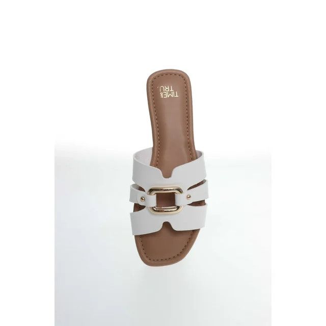 Time and Tru Women's Hardware Slide Sandal - Walmart.com | Walmart (US)