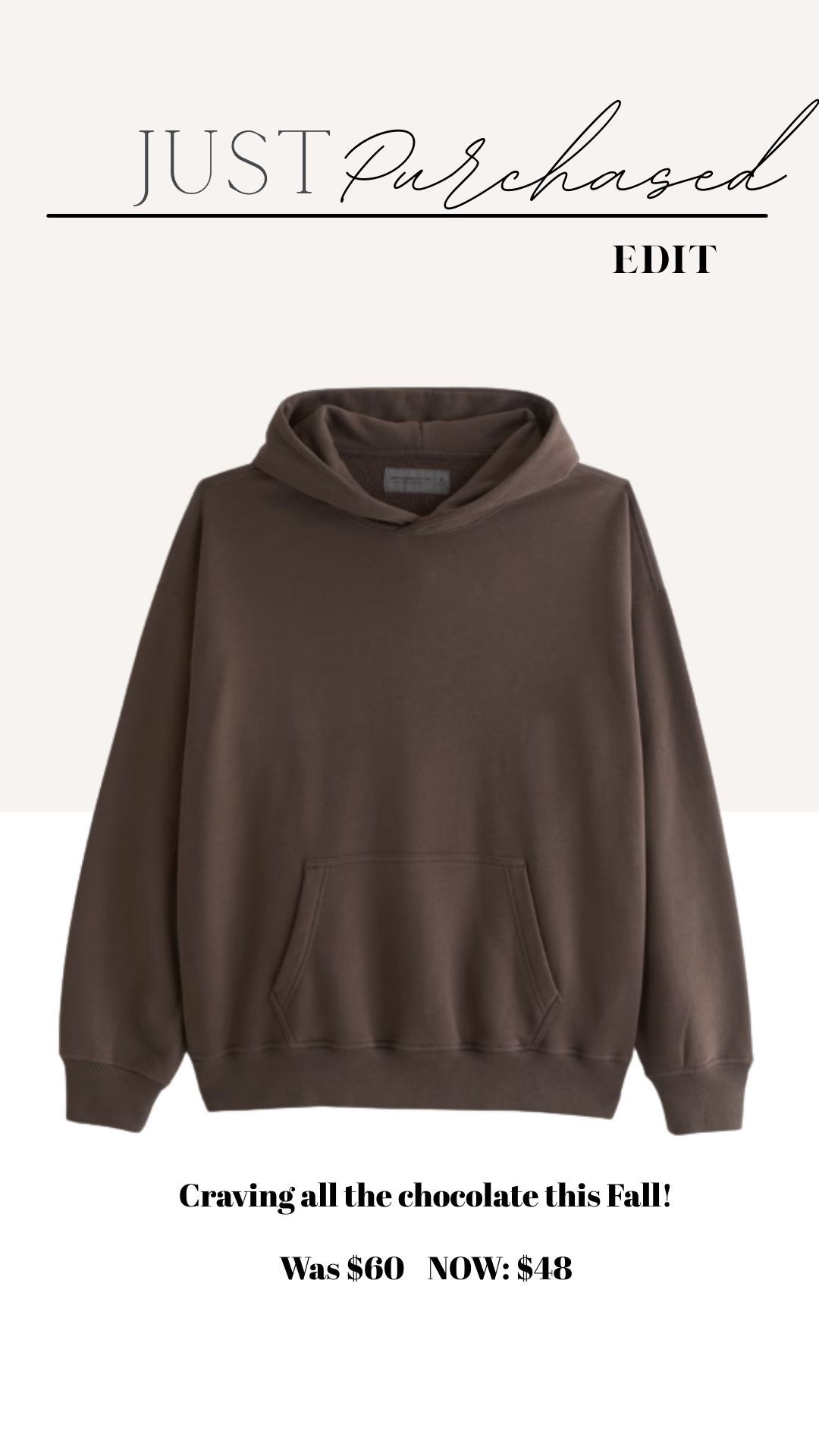 Craving chocolate everything this fall! Essential hoodie is such good quality and on sale  

#LTKFallSale #LTKTall #LTKSaleAlert