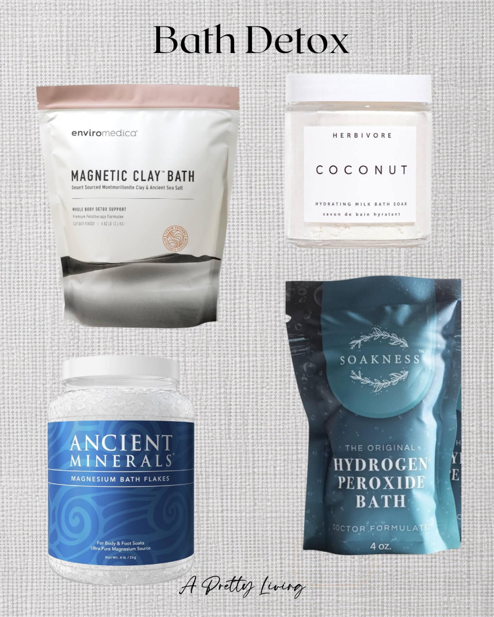 Bath Detox Favorites. Naturally detox your body with bath salts. 








#bath #bathsalts #bathtub #epsomsalt #magnesium #healthylifestyle

#LTKhome #LTKbeauty #LTKfitness