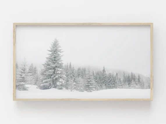Samsung Frame TV Art  Winter Forest Digital Art  Snowy | Etsy | Etsy (US)