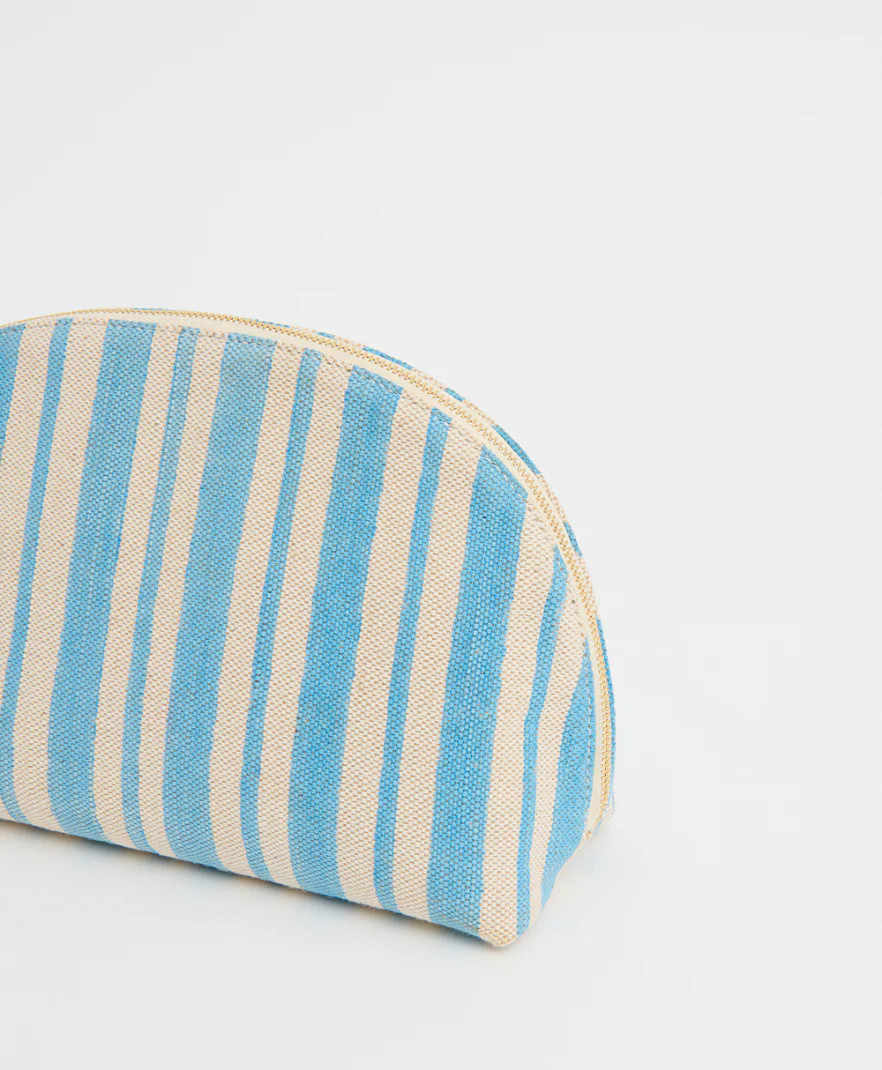 Limited Edition Pascucci Bellezza Pouch - Baby Blue Stripe | MANSUR GAVRIEL