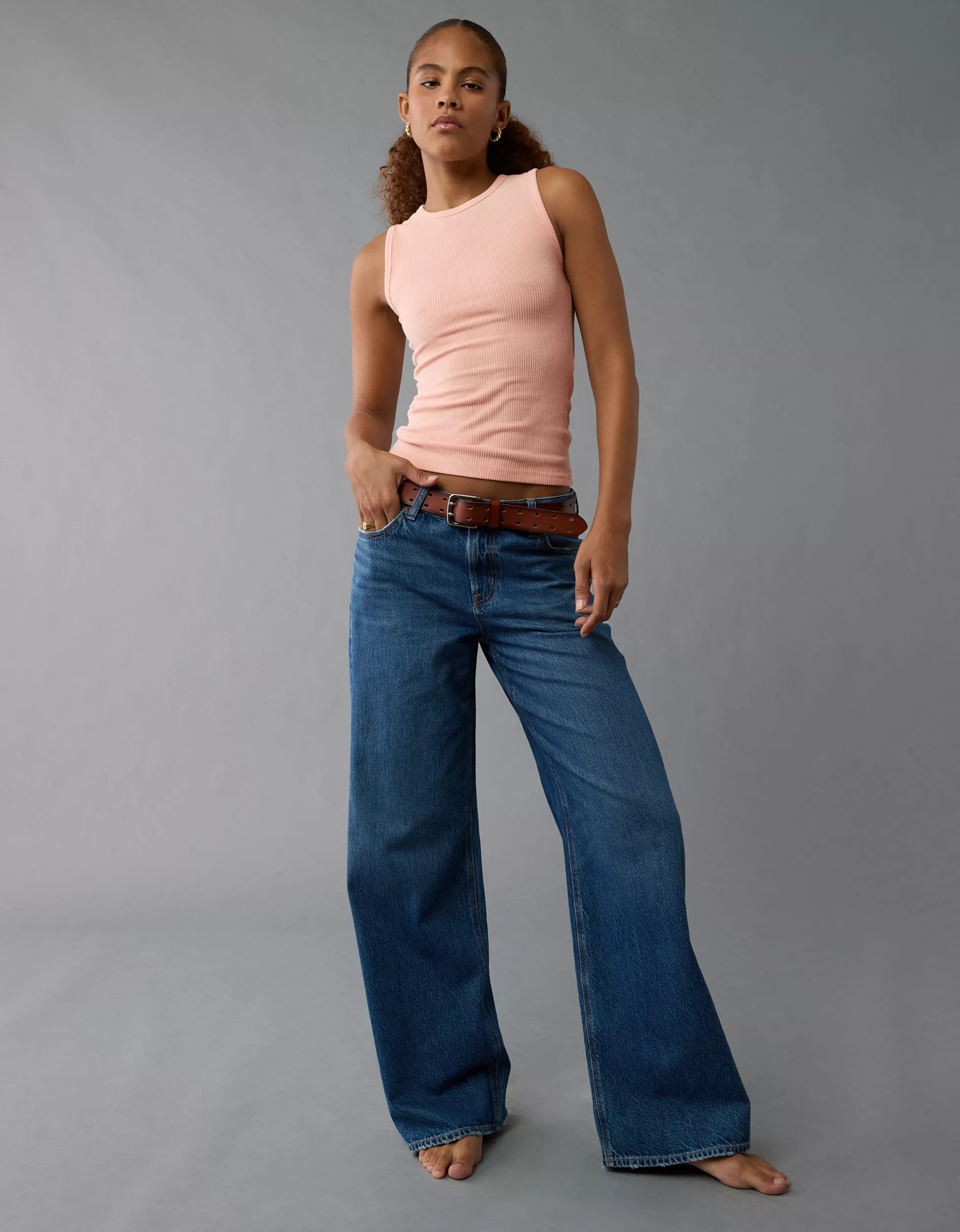 AE Plush High Neck Tank Top | American Eagle Outfitters (US & CA)