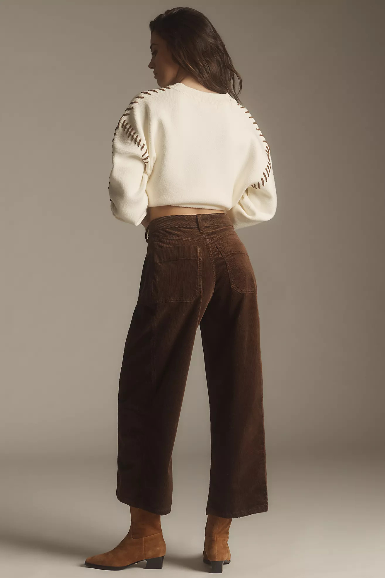 The Kenna Heritage Mid-Rise Barrel Jeans by Pilcro: Corduroy Edition | Anthropologie (US)