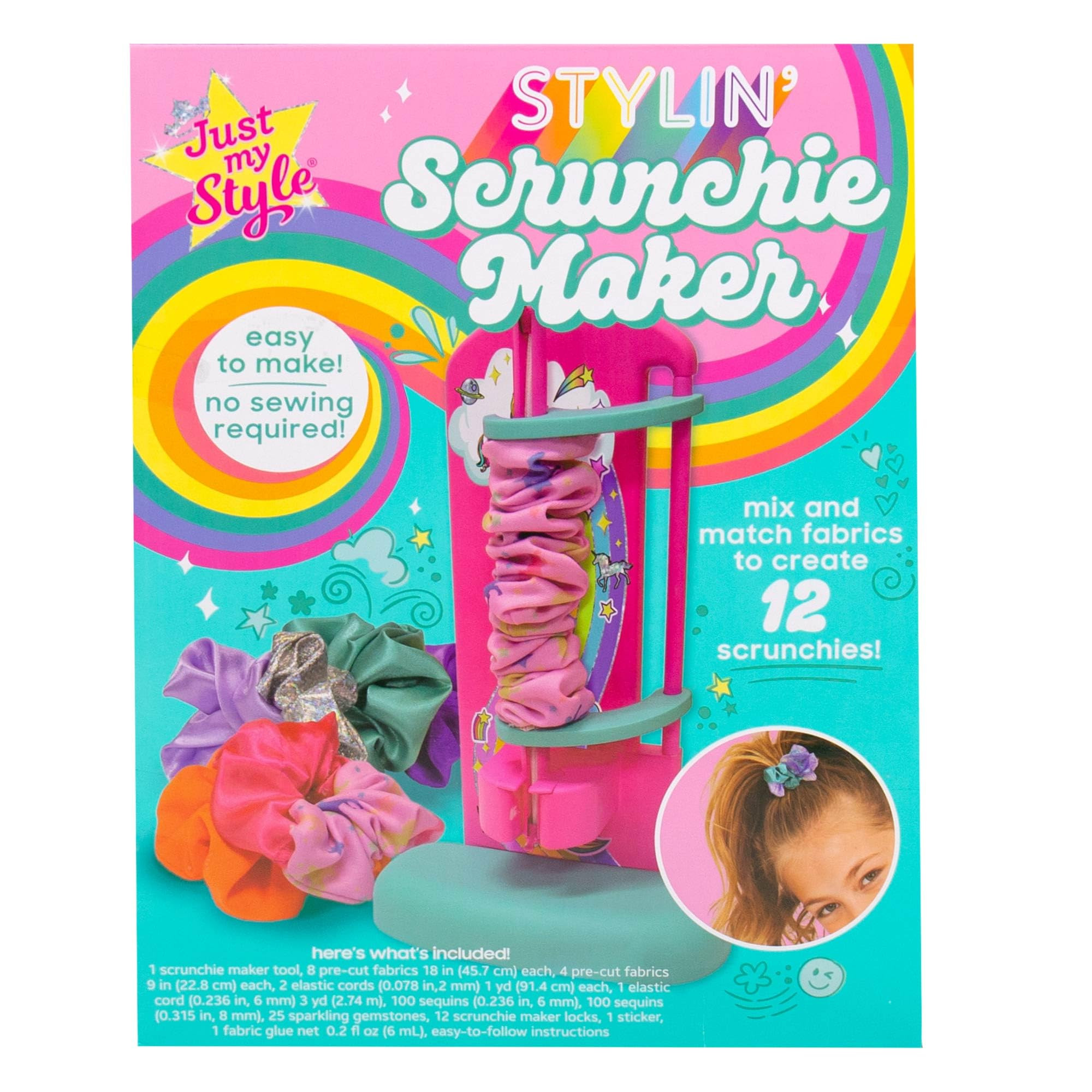 Just My Style D.I.Y. Scrunchie Maker by Horizon Group USA, Design Your Own Colorful Satin Scrunch... | Amazon (US)