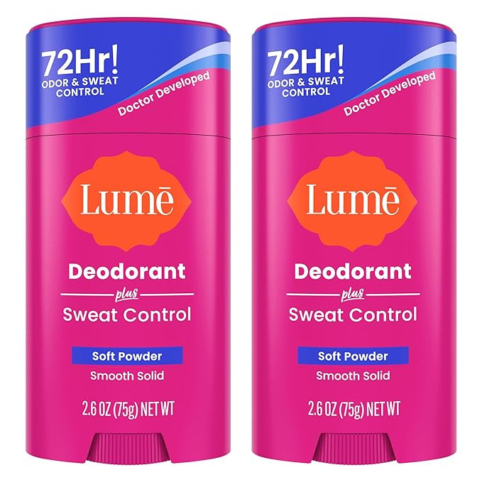 Lume Deodorant Plus Sweat Control - Smooth Solid Stick - Maximum Strength Antiperspirant - 72 Hou... | Amazon (US)