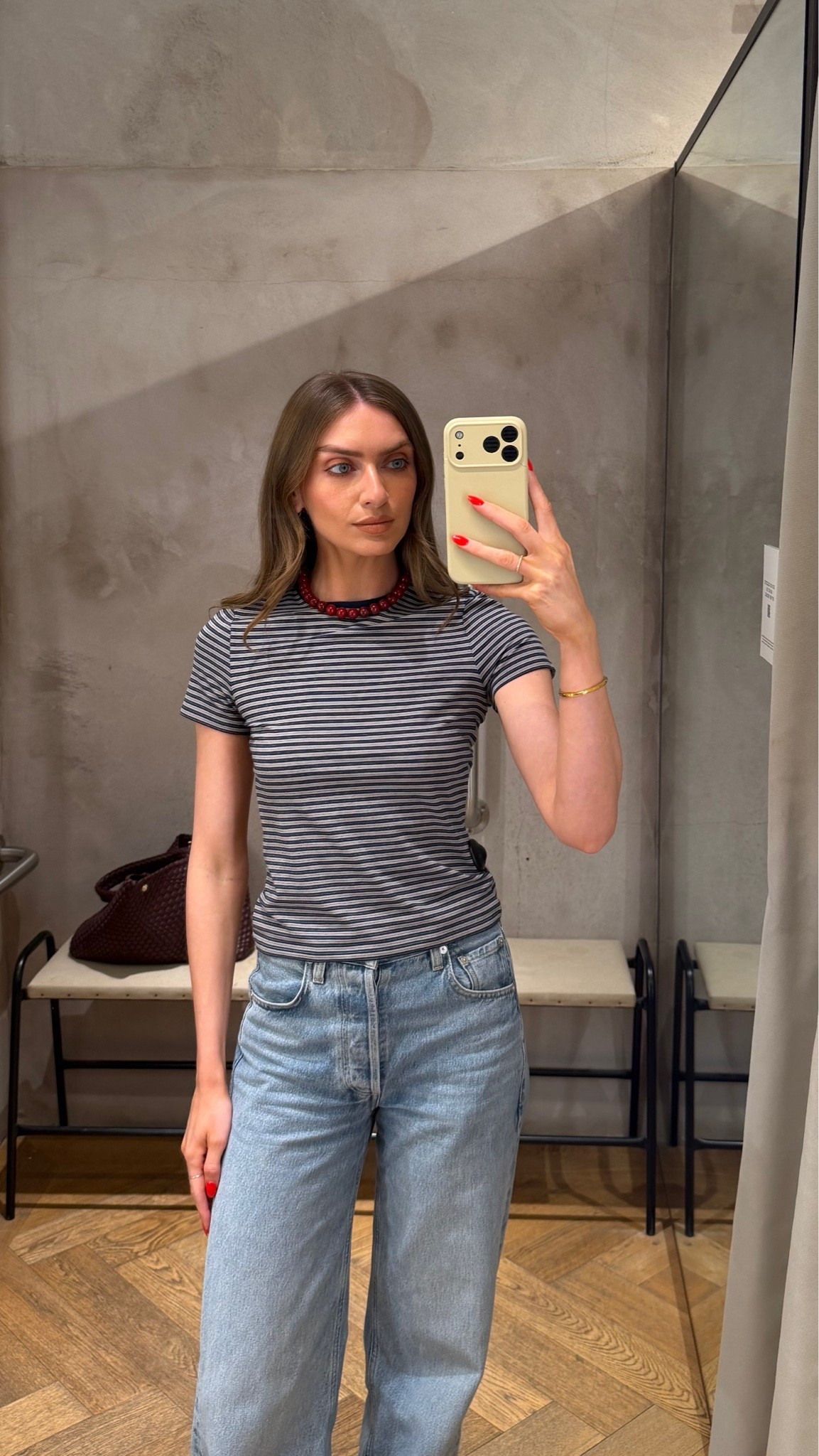 & other stories try on 
Small in the striped t-shirt
20% off this weekend using my code: EMILY20 expires 31 May