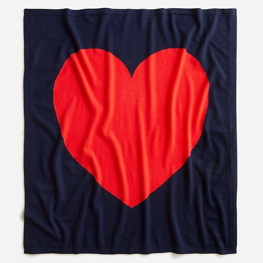 Limited-edition baby cashmere blanket in heart motif | J.Crew US