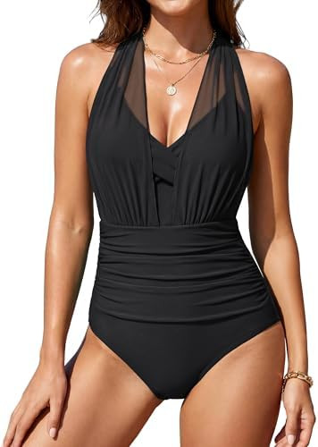 Blooming Jelly Womens One Piece Swimsuits Tummy Control Bathing Suit Modest Mesh Swim Suits 2026 | Amazon (US)