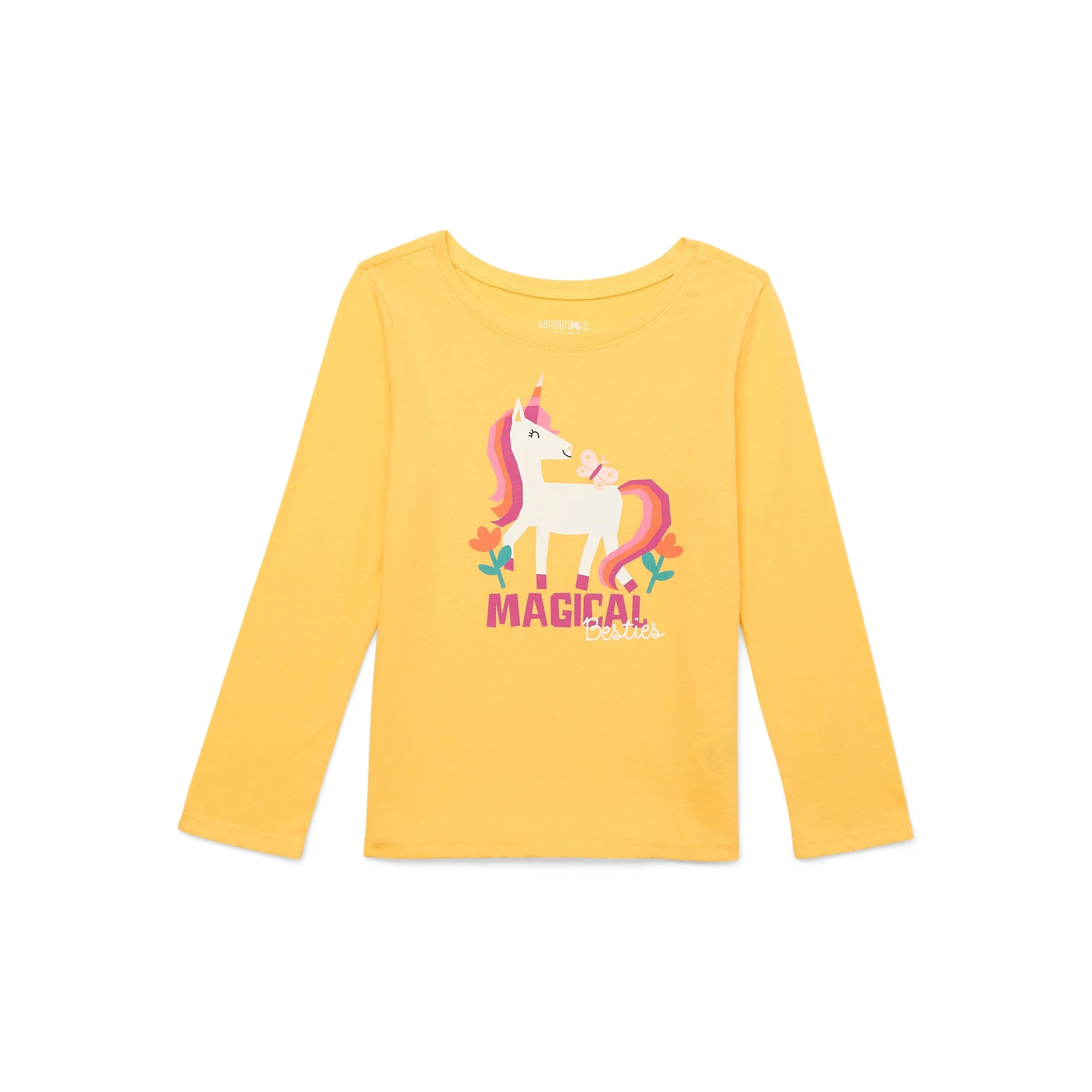 Garanimals Toddler Girls Raglan Tee with Long Sleeves, Sizes 18M-5T | Walmart (US)