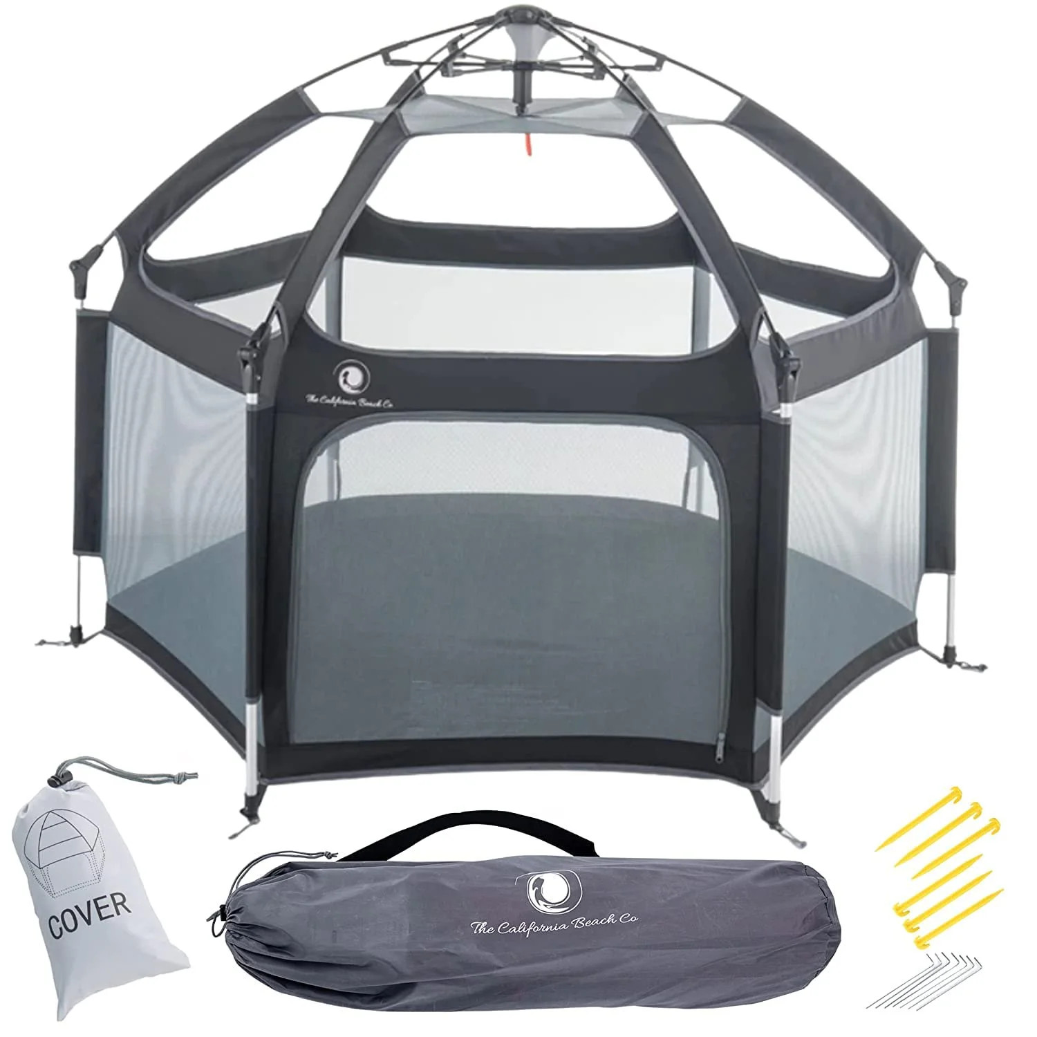 California Beach Co Pop 'N Go Portable Playpen, Play Yard, Lightweight, Black | Walmart (US)