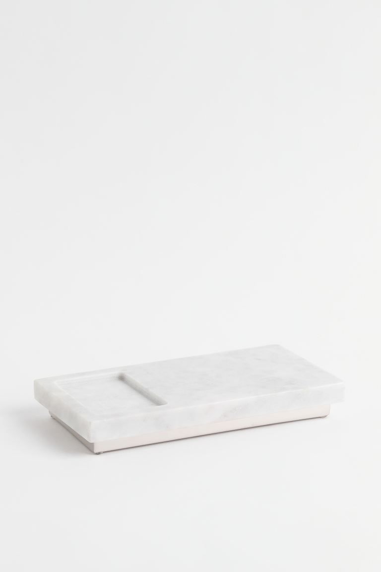 Marble Soap Dish - White/marble - Home All | H&M US | H&M (US + CA)