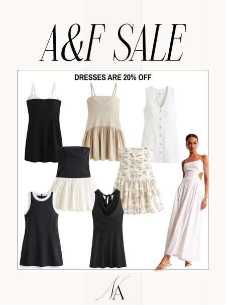A&F dresses sale 🤍 20% off all dress + almost 15% off anything else! 

#abercrombiedresses #summerdresses #vacationdresses 

#LTKStyleTip #LTKFindsUnder100