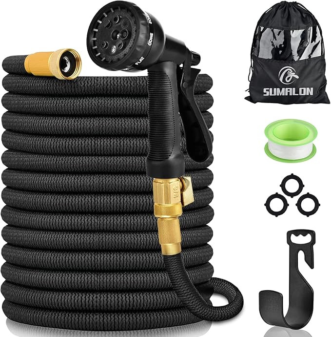 Garden Hose 100ft, Lightweight Kink Free Expandable Water Hose with 8 Function Spray Nozzle and S... | Amazon (CA)