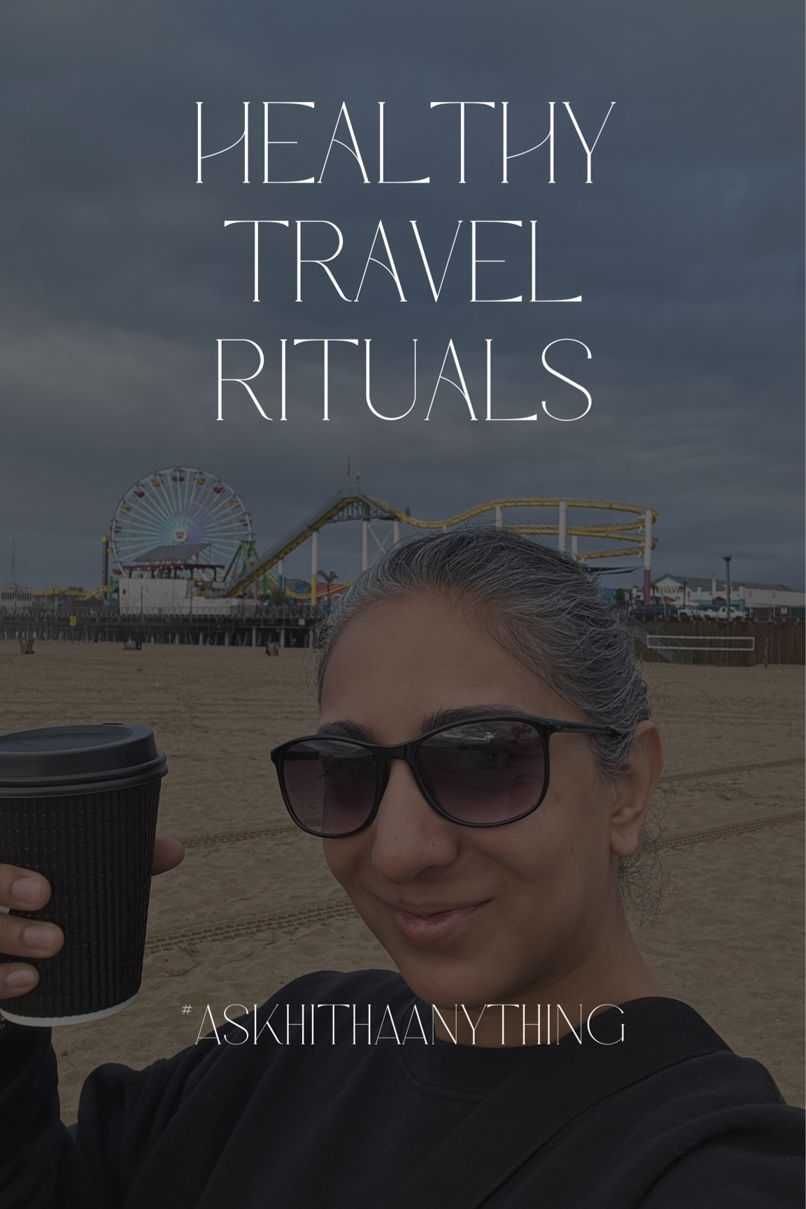 I can’t do it constantly the way I used to. 1 trip a month is definitely manageable, or having a long break after a marathon travel sprint helps me recharge. There are some things I travel with and do when traveling that help me recharge:

a mini version of my morning routine: a meditation and quick yoga practice, drinking my AG1 (drink AG1.com/hitha) + protein and taking my vitamins (love this shaker bottle), a walk to get my coffee
I play this green noise playlist and use this sleep mask every night on the go (and stick with my nightly Equilibria sleep gummies and medication routine)
my health coach and I developed a travel routine for me - quick bodyweight strength workouts that I can do in the room, a list of meals I can order from Chipotle/Just Salad/Bareburger, an attainable steps goal - that sets my day up fairly well. I focus on winning the morning and have the flexibility to enjoy dinner or adapt it to the day.

#LTKover40 #LTKtravel #LTKfitness