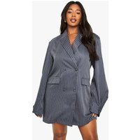 Womens Plus Stripe Oversized Blazer Dress - Grey - 12 | boohoo (US & Canada)
