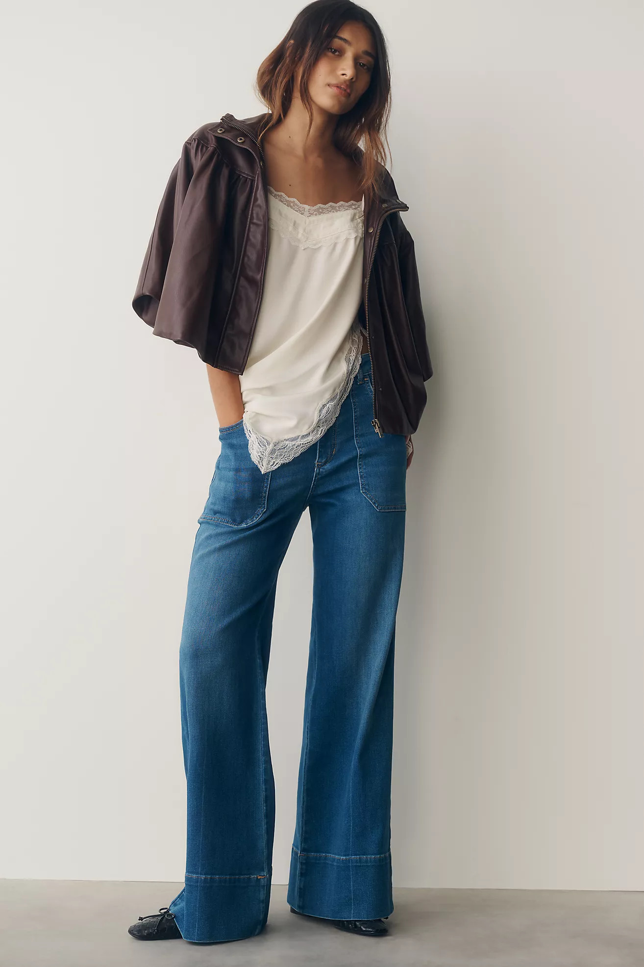 Pilcro Rylan Relaxed High-Rise Flare Jeans | Anthropologie (US)