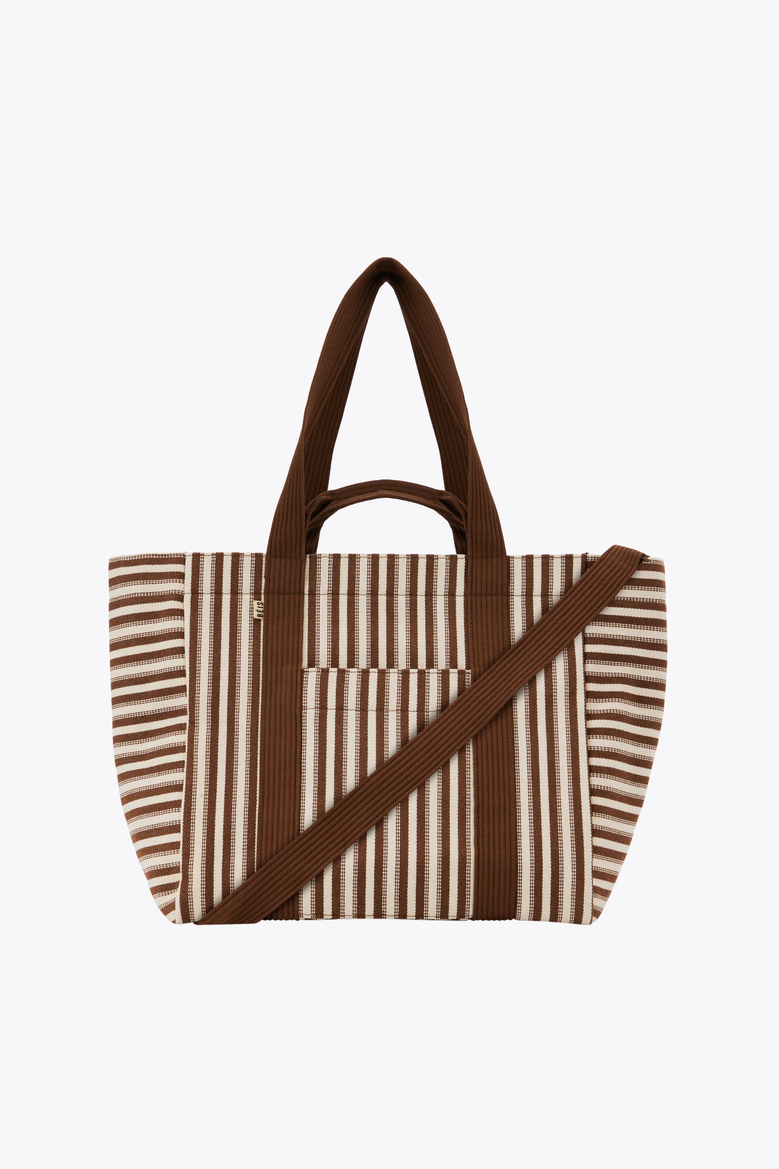 The Vacation Tote in Maple Stripe | BÉIS Travel