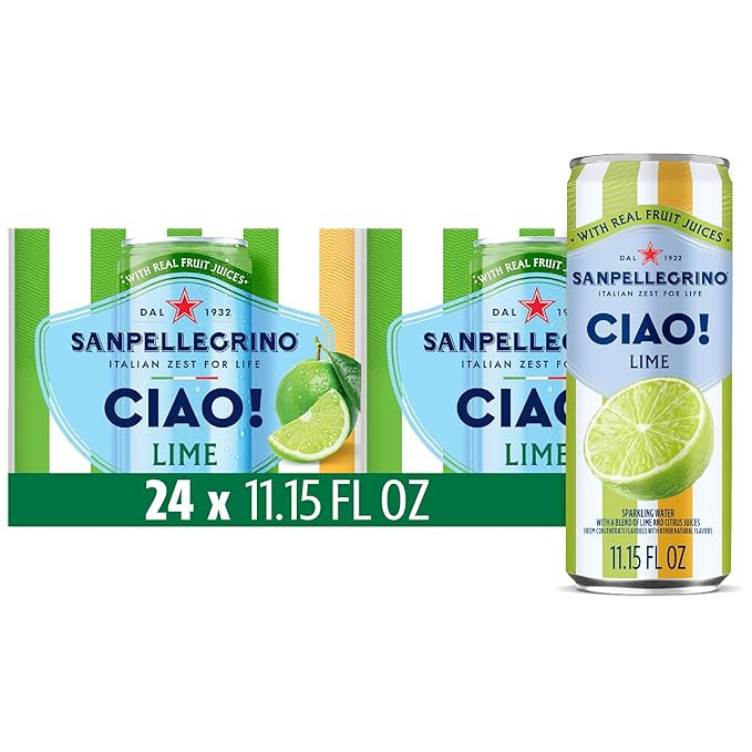 Sanpellegrino CIAO Lime Sparkling Water, Low-Calorie Italian Sparkling Water with Real Fruit Juic... | Amazon (US)