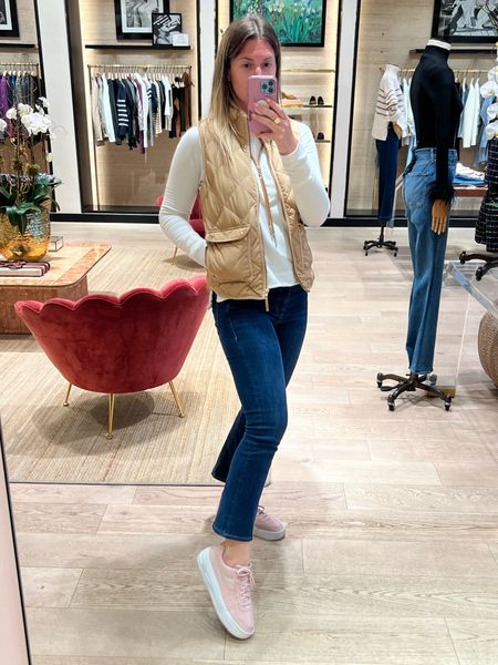 A quilted vest is a staple for every closet. Layer one over a sweater or sweatshirt to add dimension — and warmth! 

I’m wearing a size small in the sweatshirt (which comes in 12 colors!)

Jeans run TTS. Wearing size 28. This style comes in 5 washes!

#LTKSeasonal #LTKstyletip