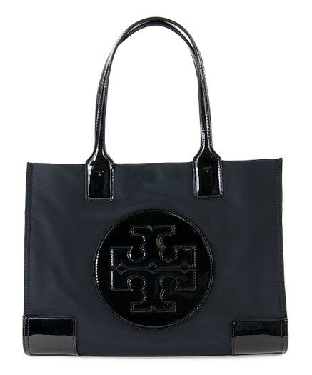Tory Burch Black Ella Patent Small Tote | Best Price and Reviews | Zulily | Zulily