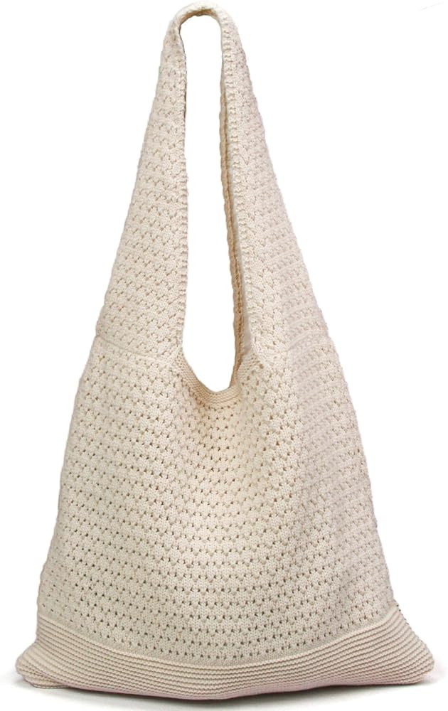 Straw Beach Bag for Women - Shoulder Bags Hobo Tote Handbag Purse, Summer Mesh Beach Purse for Va... | Amazon (US)