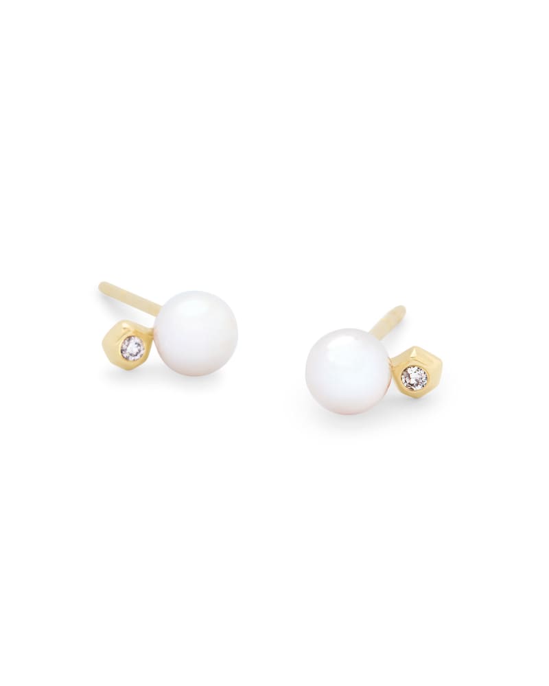 Cathleen 14k Yellow Gold Small Stud Earrings | Kendra Scott