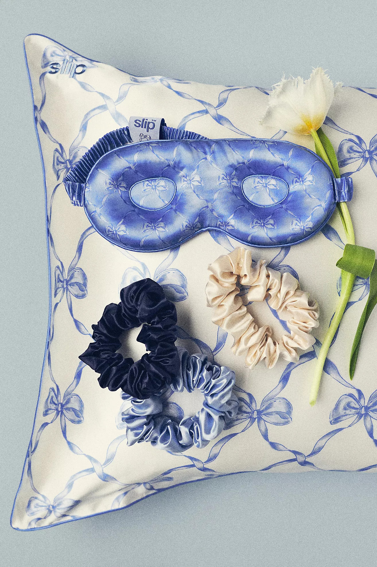 Slip Contour Silk Sleep Mask Bluebelle | Anthropologie (US)