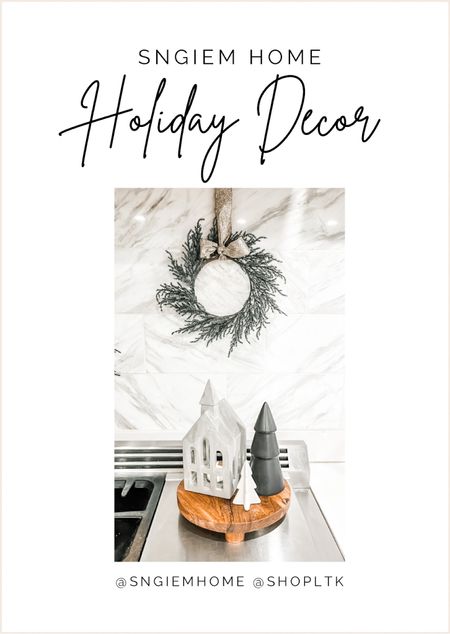Deck your kitchen out with whimsical holiday touches using holiday wreaths & mini ceramic homes and Christmas trees  

#LTKSeasonal #LTKhome #LTKHoliday