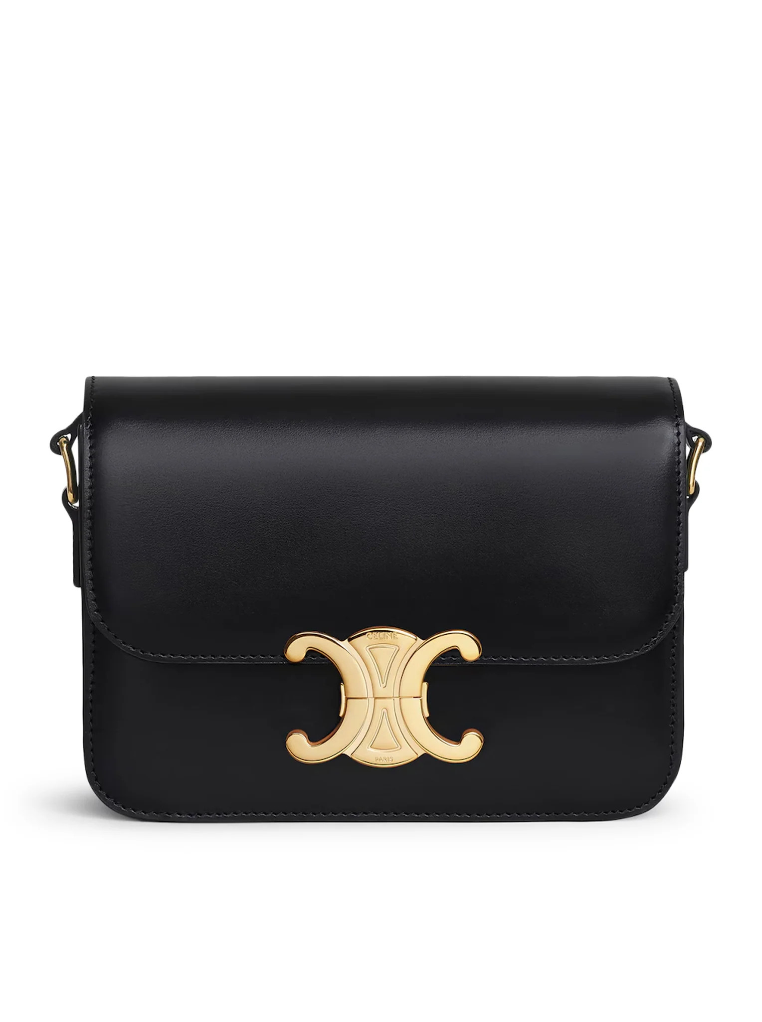 TRIOMPHE TEEN BAG IN SCHWARZ SHINY CALF LEATHER - Celine - Woman | Suitnegozi INT