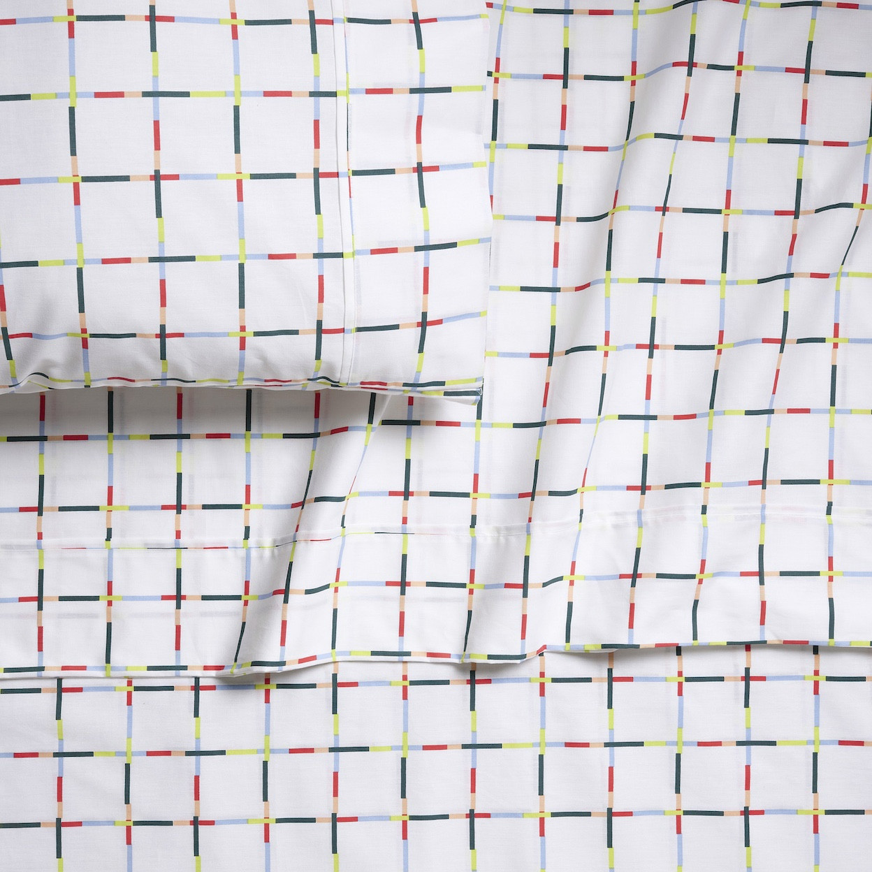 Mod Windowpane Brushed Cotton Sheet Set | Society6