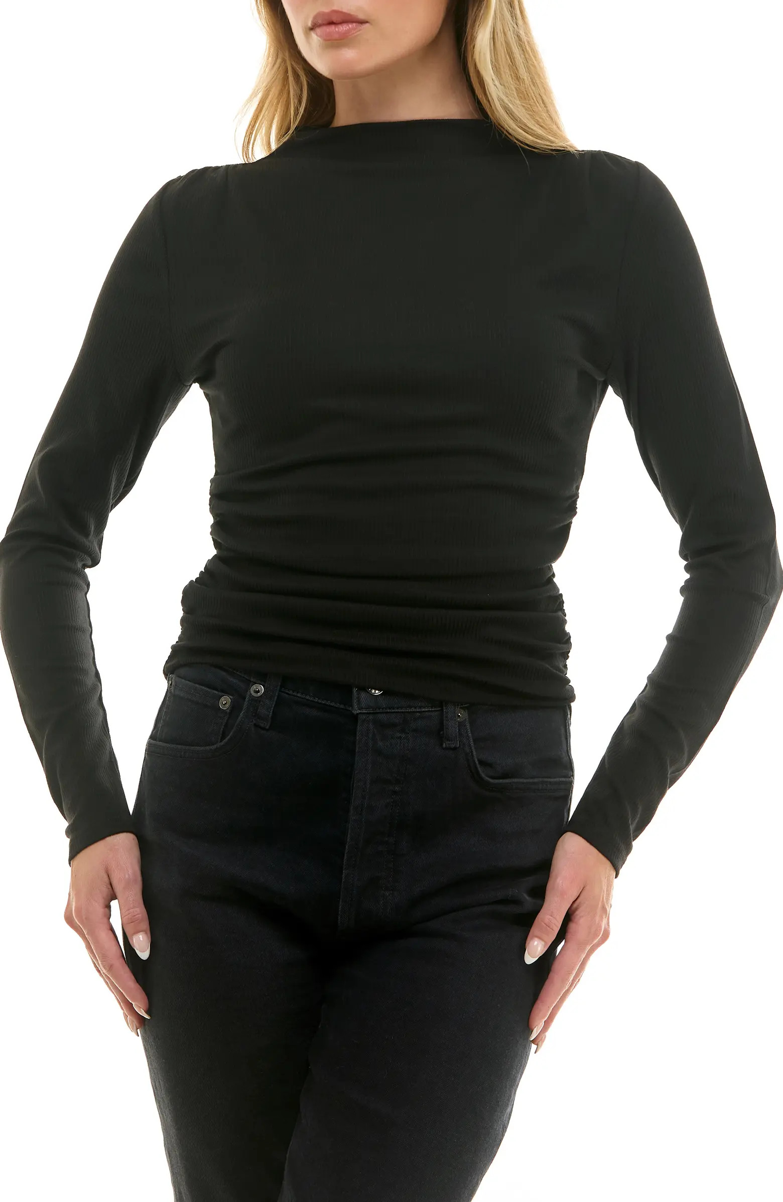 Urban Social Long Sleeve Mock Neck Rib Knit Top | Nordstromrack | Nordstrom Rack