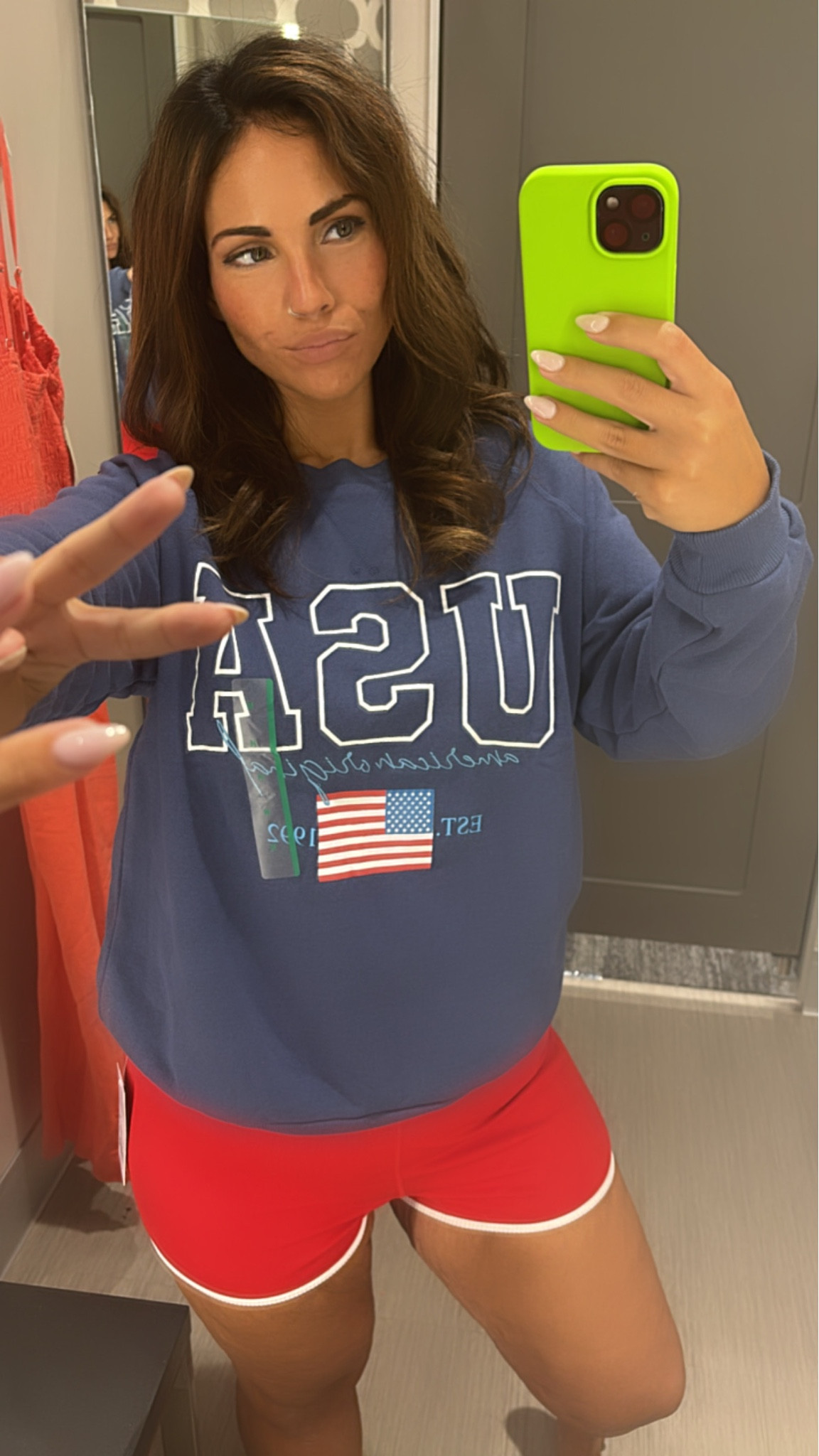 Target 4th of July fit🇺🇸♥️🤍💙 Love this crewneck! Bottoms were a little too short for me🫣 #targetfashion #targettryon #4thofjuly #holidayoutfits 

#LTKfindsunder50 #LTKstyletip #LTKmidsize