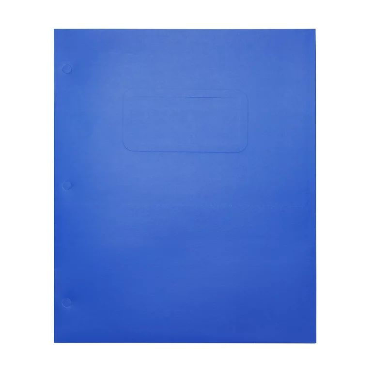 Pen + Gear Two Pocket Paper Folder, Solid Blue Color, Letter Size - Walmart.com | Walmart (US)
