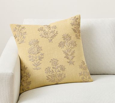 Gillian Embroidered Pillow | Pottery Barn (US)