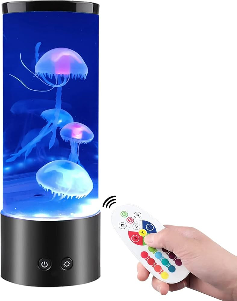 Jellyfish Lava Lamp, LED Fantasy Jellyfish Lamp with Color Changing Light Effects, with 4 Jelly F... | Amazon (US)