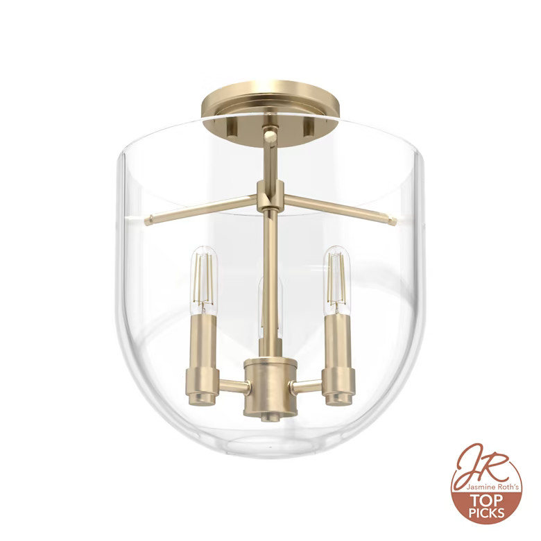 Sacha 3 Light Semi-Flush Mount | Hunter Fan Company