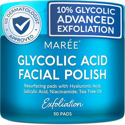 MAREE Glycolic Acid Pads - Toner Pads for Face Cleansing - Exfoliating Pad with Tea Tree Oil, Sal... | Amazon (US)