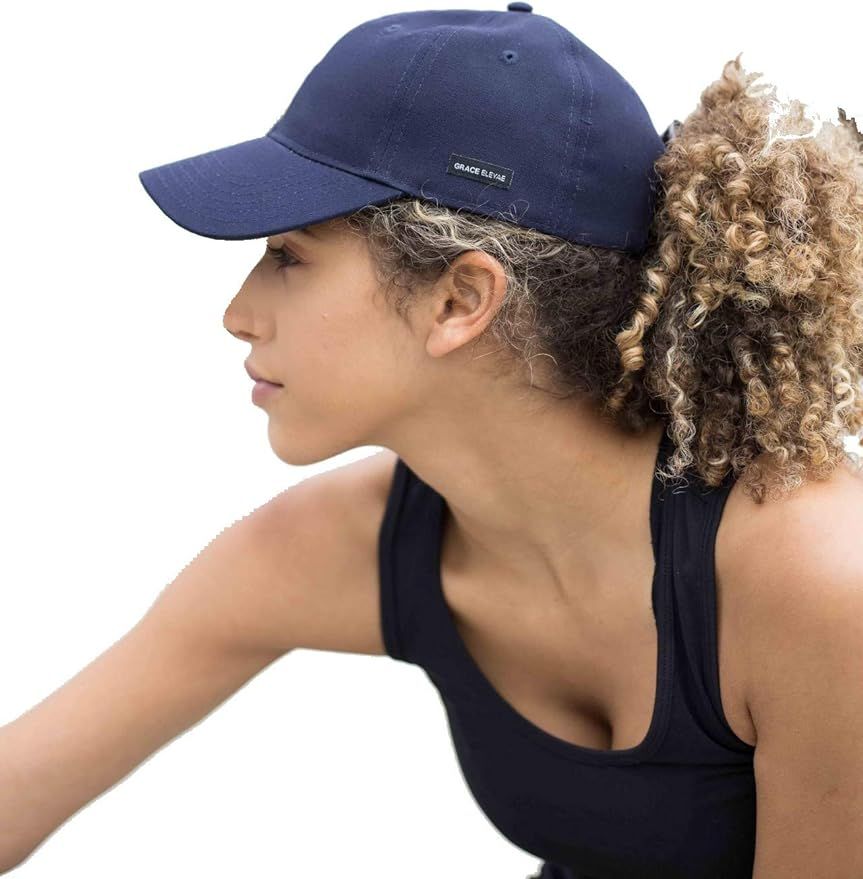 Grace Eleyae GE Women's Adjustable Satin-Lined Baseball Hat Hair Care Slap Cap | Amazon (US)