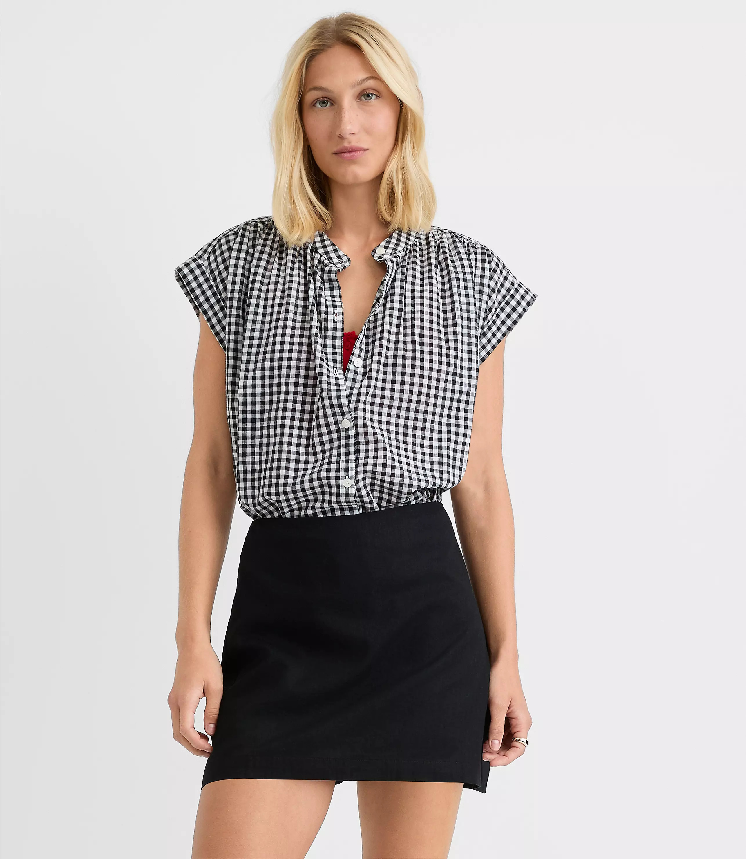 Tall Linen Cotton Modern Mini Skort | LOFT